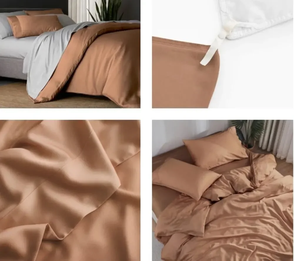 Sijo Bamboo Duvet Cover Set - Full/Queen - Clay